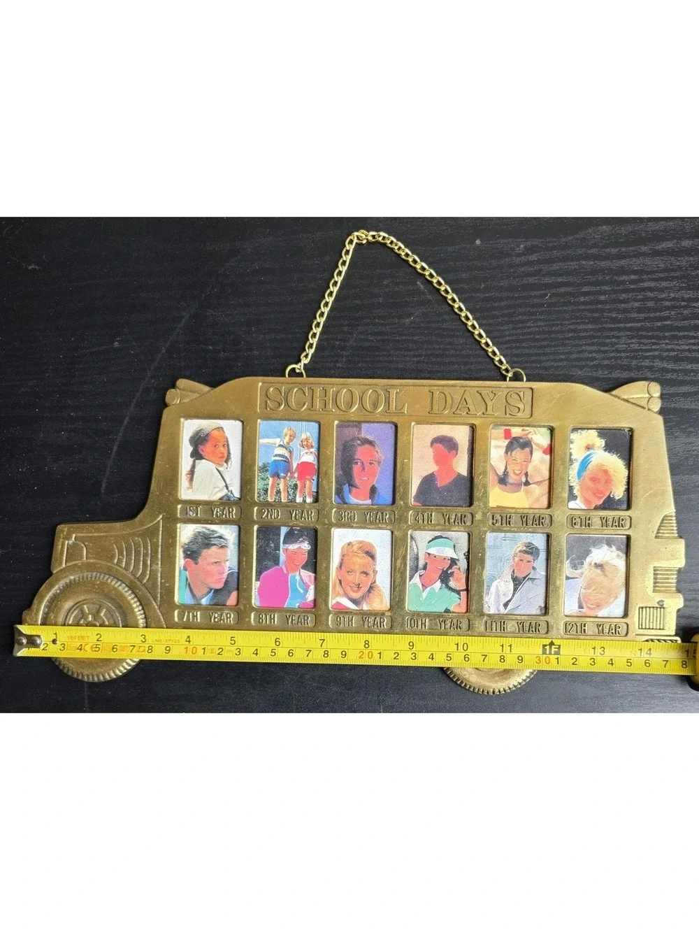 Vintage School Bus Photo Frame for 12 School Years